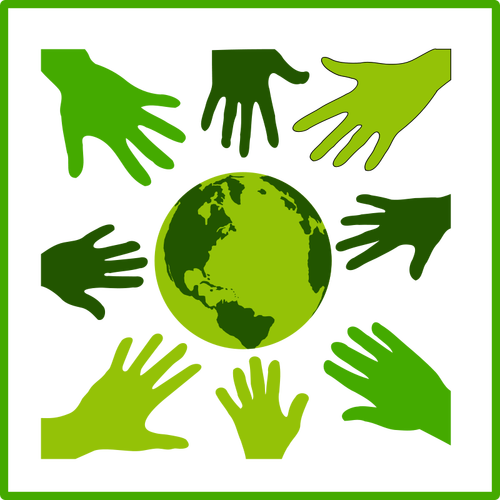Eko grön solidaritet ikonen vektor illustration