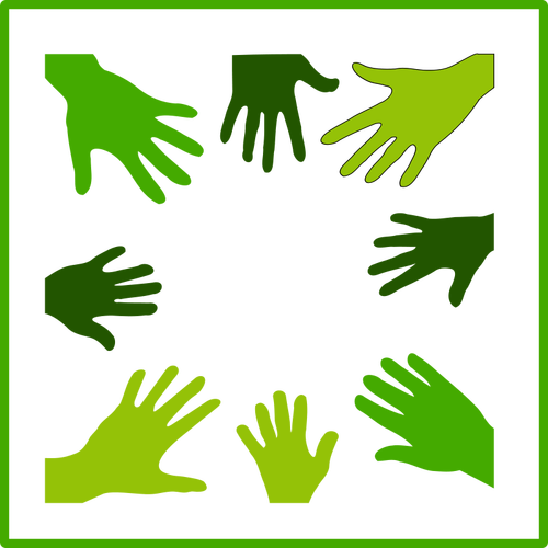 Eco groene solidariteit vector pictogram