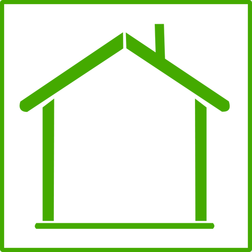 Eco rumah vektor icon