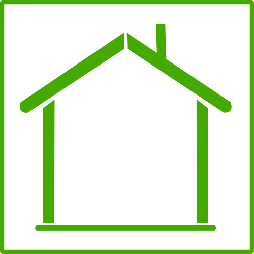 Eco house vector icon