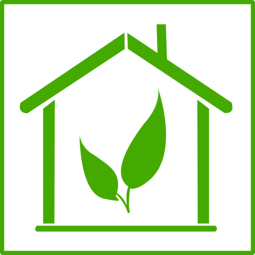 Eco rumah vektor icon