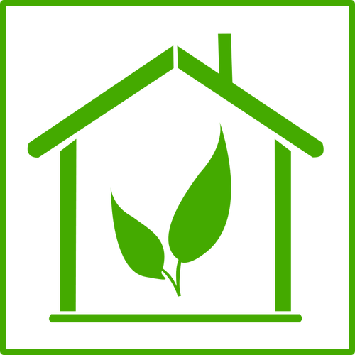 Eco house vector icon