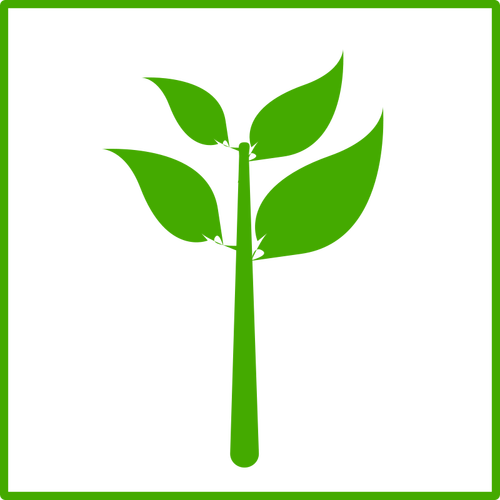 Eco plant vector pictogram