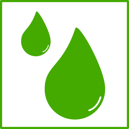 Eco verde agua gota vector de la imagen