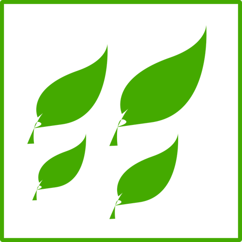 עלים ירוקים לסביבה בתמונה וקטורית סמל