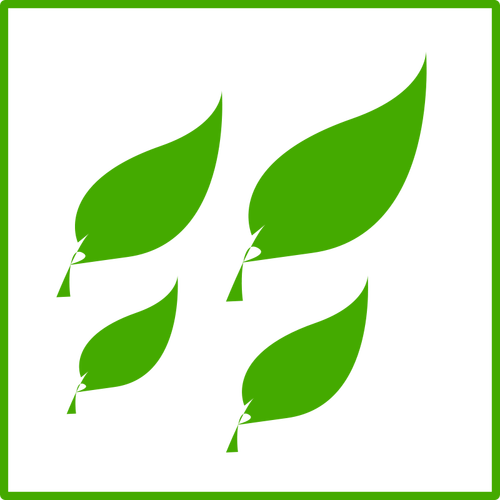 Eco vert laisse icône vector image