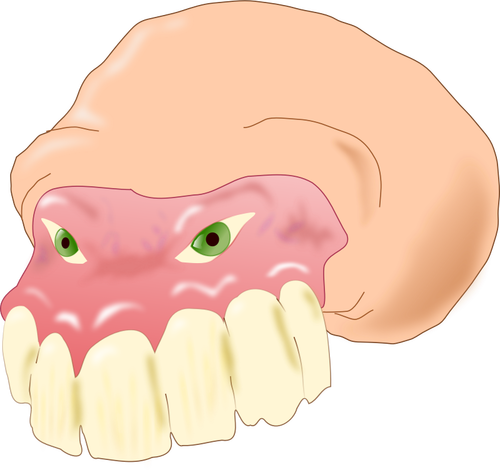 Imagem vetorial de monstro de dentes