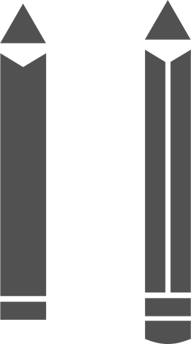 Gráficos vectoriales del pictograma dos lápices