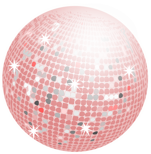 Růžové disco koule