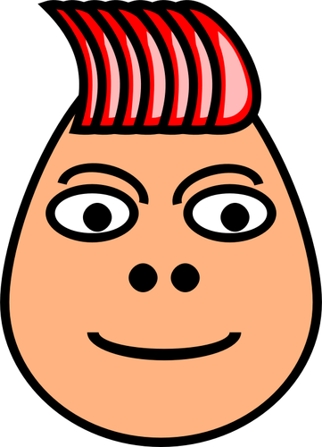 Vector de la imagen de hombre rojo pelo spiky