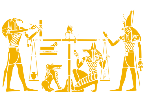 Gul egyptiske gamle kunsten