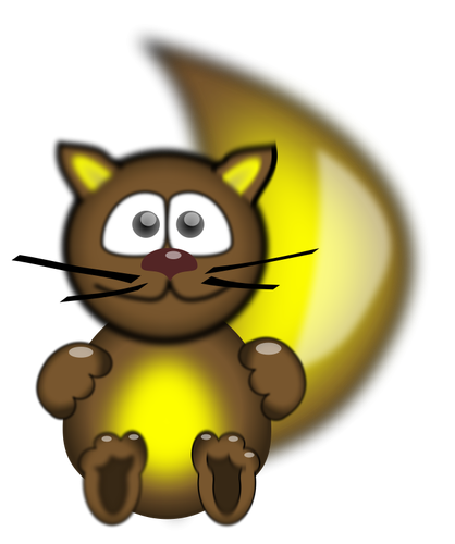 Dibujo vectorial de gracioso gato mascota