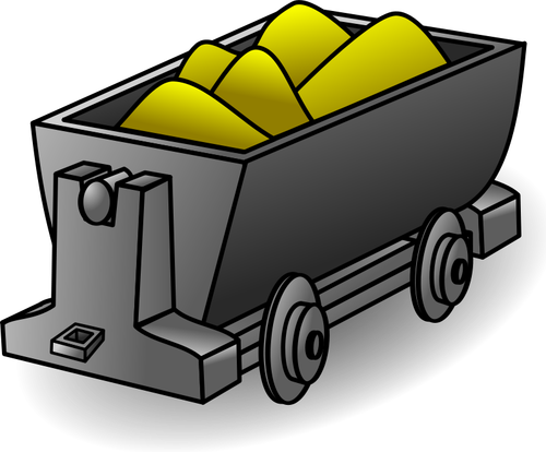 Золото грузовик векторное изображение