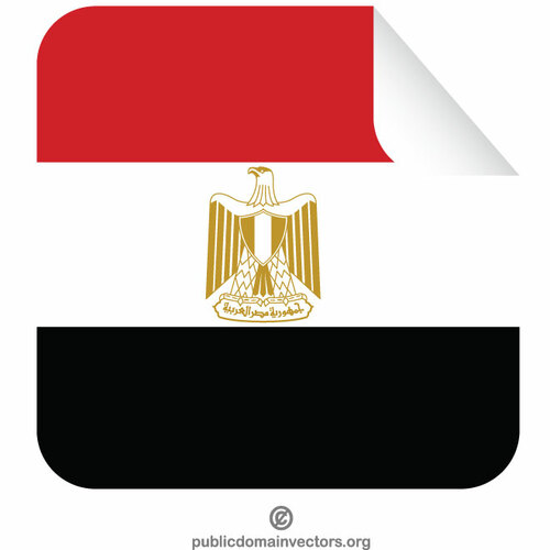 贴有埃及国旗的贴纸