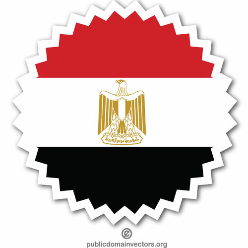 Egyptisk flagg klistremerke