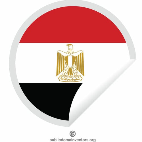 Drapeau égyptien à l’intérieur d’un autocollant