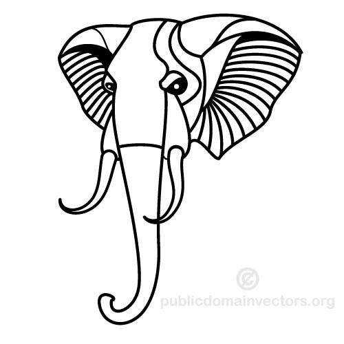 Elefante clip arte vectorial