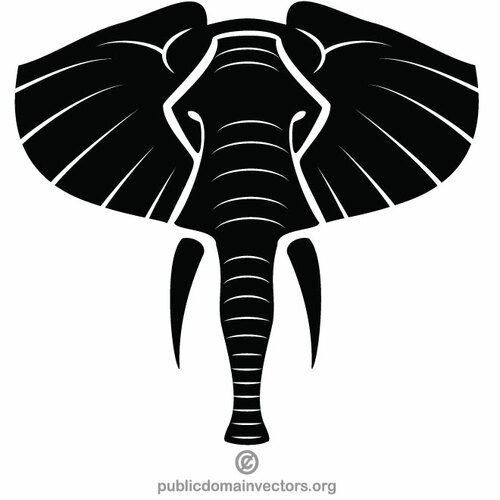 Vector silueta de elefante