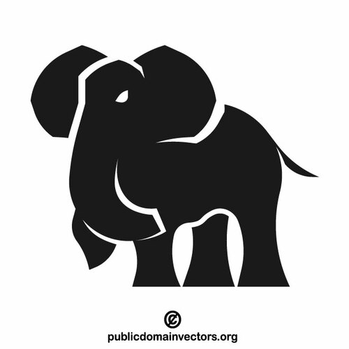 Logo sylwetki słonia