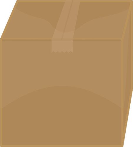Image vectorielle de ruban adhésif boîte de carton fermé