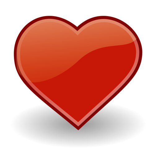 Ilustraţie de vector inimă roşie reflectorizante