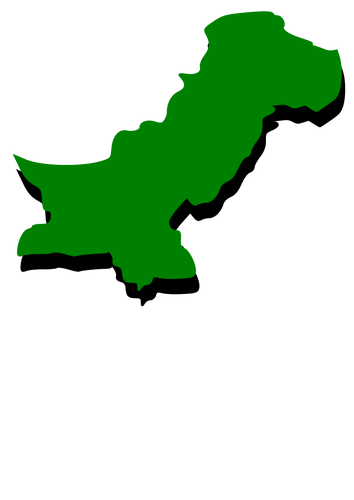 Карта Пакистана зеленый