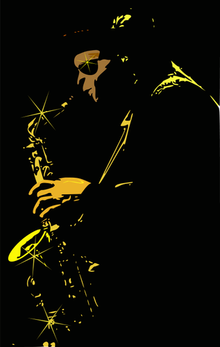 Jazz spiller vektor image