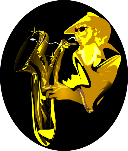 Sax speler vectorillustratie