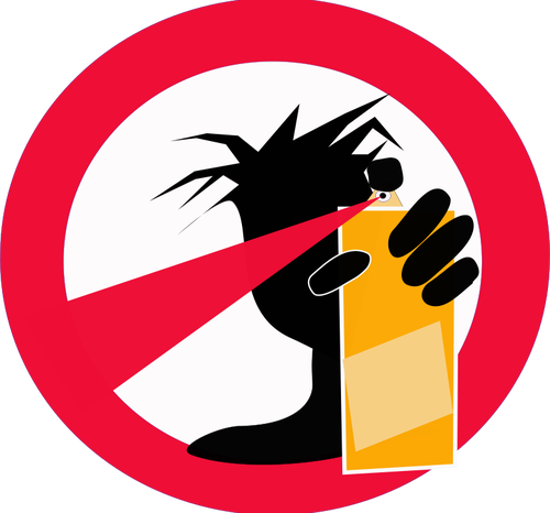 No graffiti sign vector image