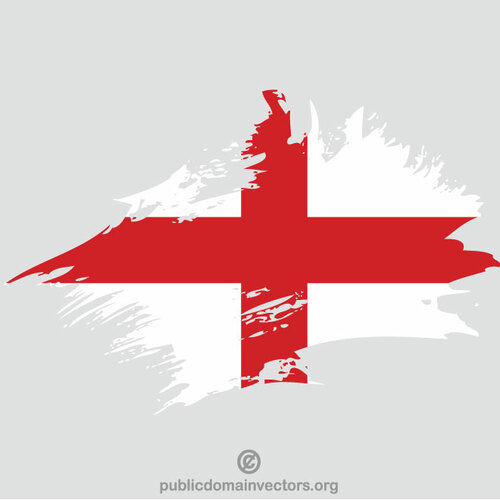 English flag paint stroke