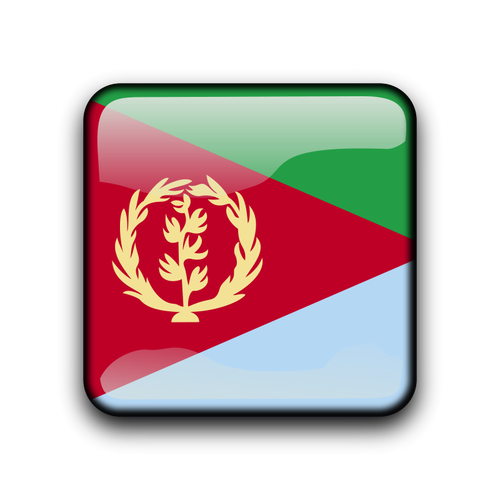 Eritrea glansigt vektor flagga