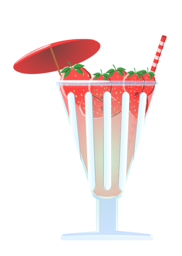 Illustration vectorielle de coupe aux fraises