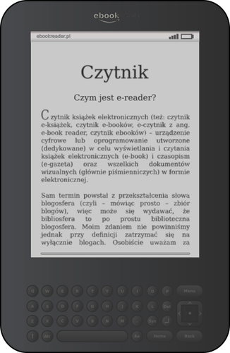 Vektör resim e-kitap okuyucu