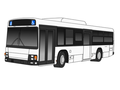 Autobus alb-negru