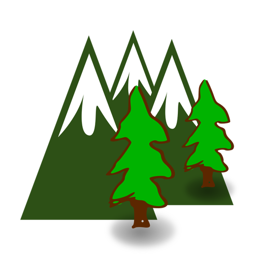 Evergreen mountains