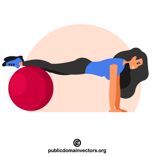 Treino de exercício com bola