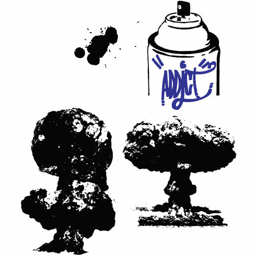 Wektor wybuchu bomby atomowej