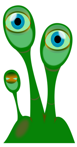 Image vectorielle de plantes exotiques avec deux yeux