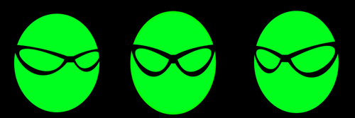 안경 녹색 괴물