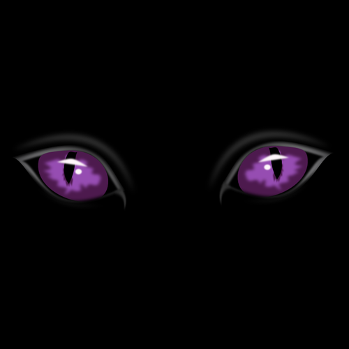 O Purple eyes em gráficos vetoriais escuro