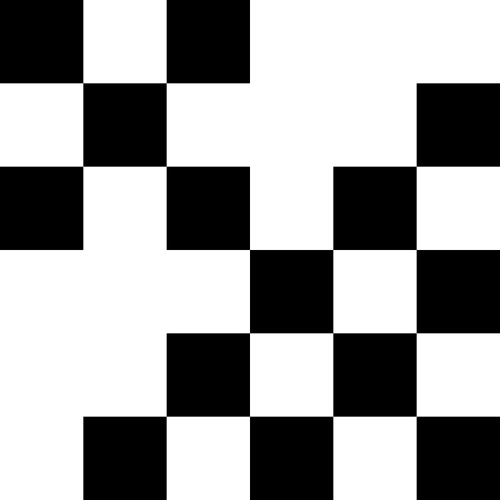 Quadrados preto e branco