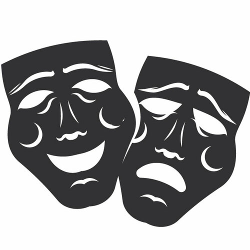 Maschera del teatro silhouette