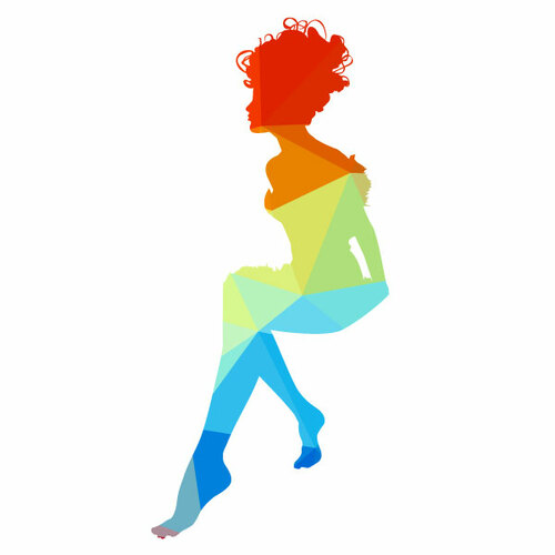 Silhouette de couleur d’une fille de la fée