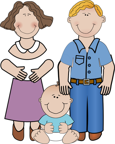 Vektor-Bild von Familienbild