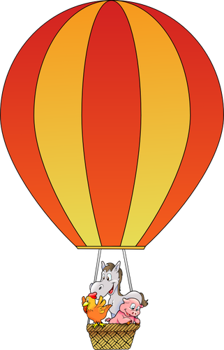 Animaux de ferme dans le ballon