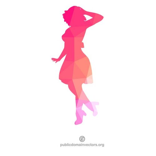 Fashionable woman silhouette