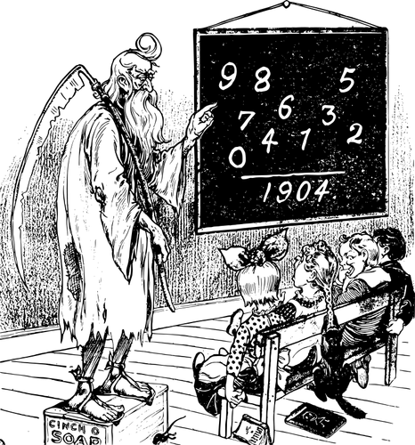 Padre tiempo enseña matemáticas vectoriales de imagen