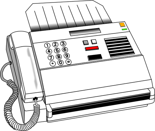 Fax machine vector image