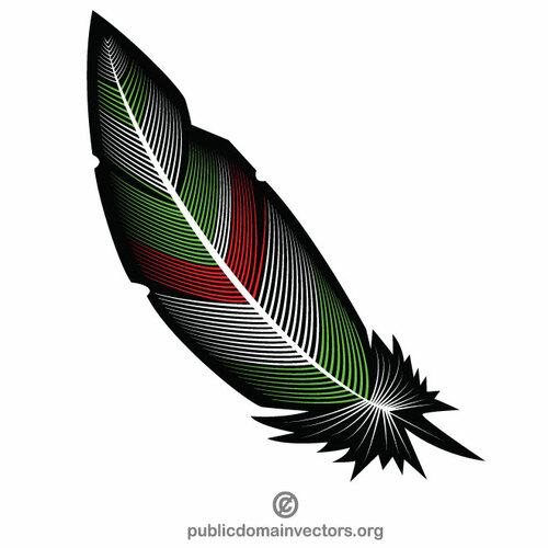 Clipart de plumes couleur