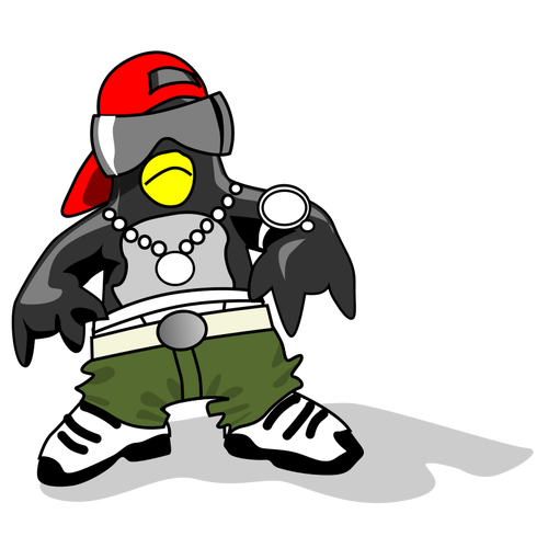 Kledd penguin vektor image